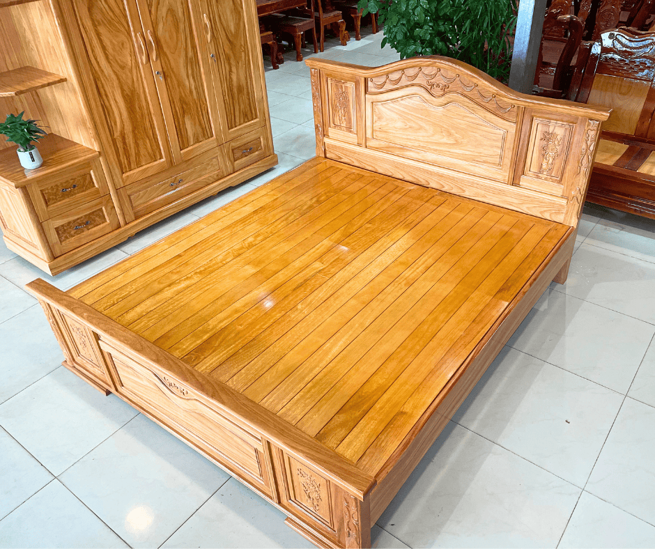 GIƯỜNG NGỦ 1M8 * 2M GỖ GÕ ĐỎ - GNG1