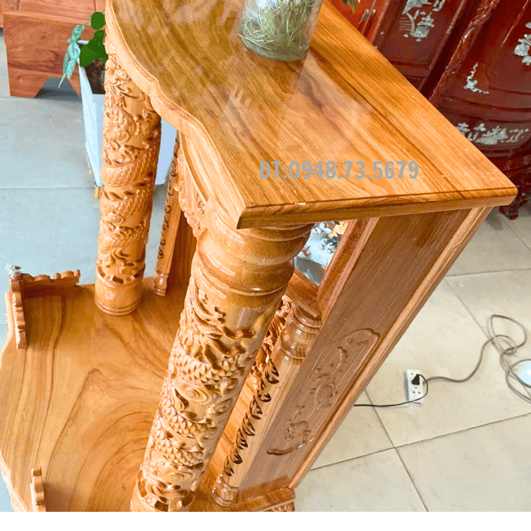 TRANG THỜ THẦN TÀI 60CM*81CM GỖ GÕ ĐỎ - THG2 6 TG702 1