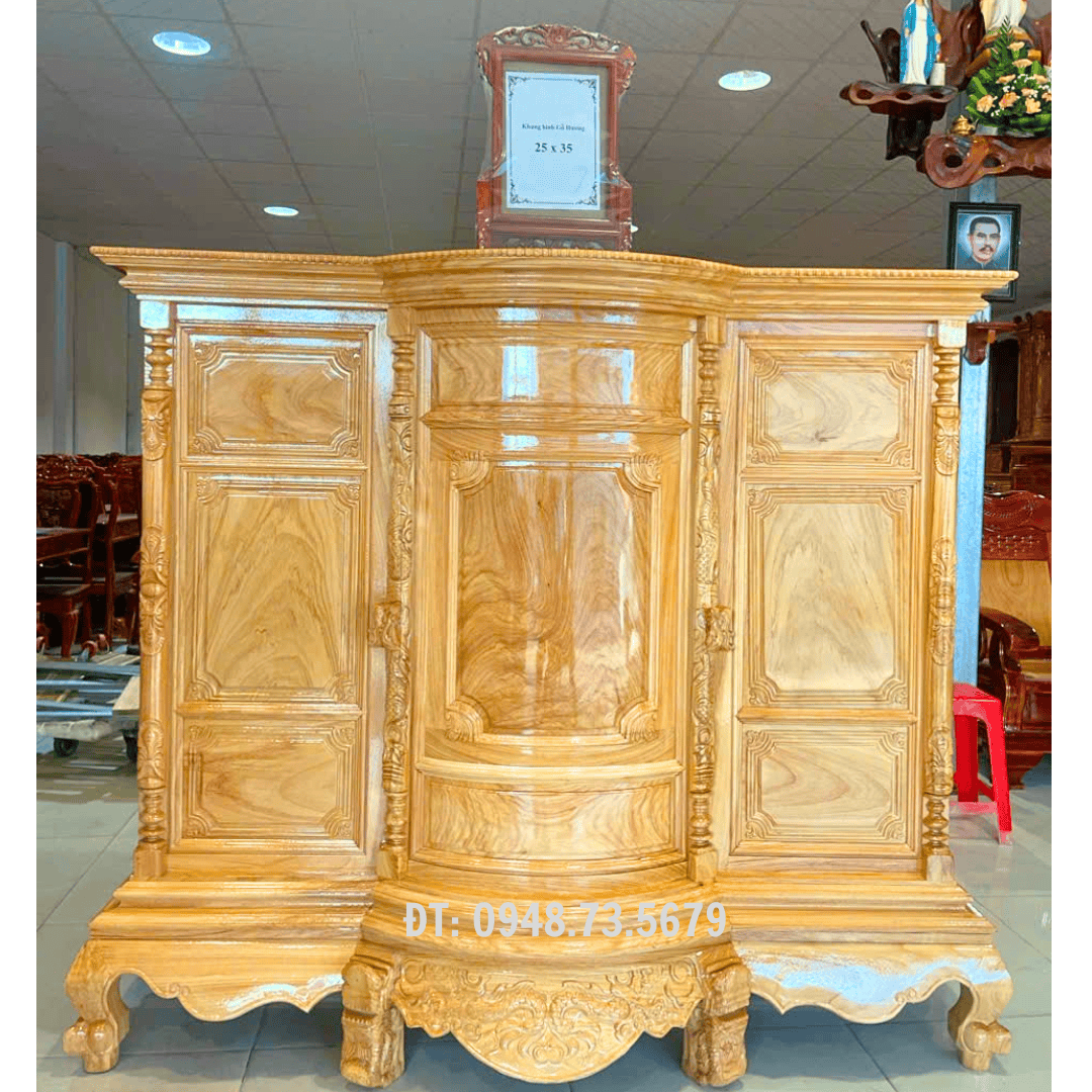 TỦ THỜ 1M8 TRƠN GỖ GÕ ĐỎ - TTG4