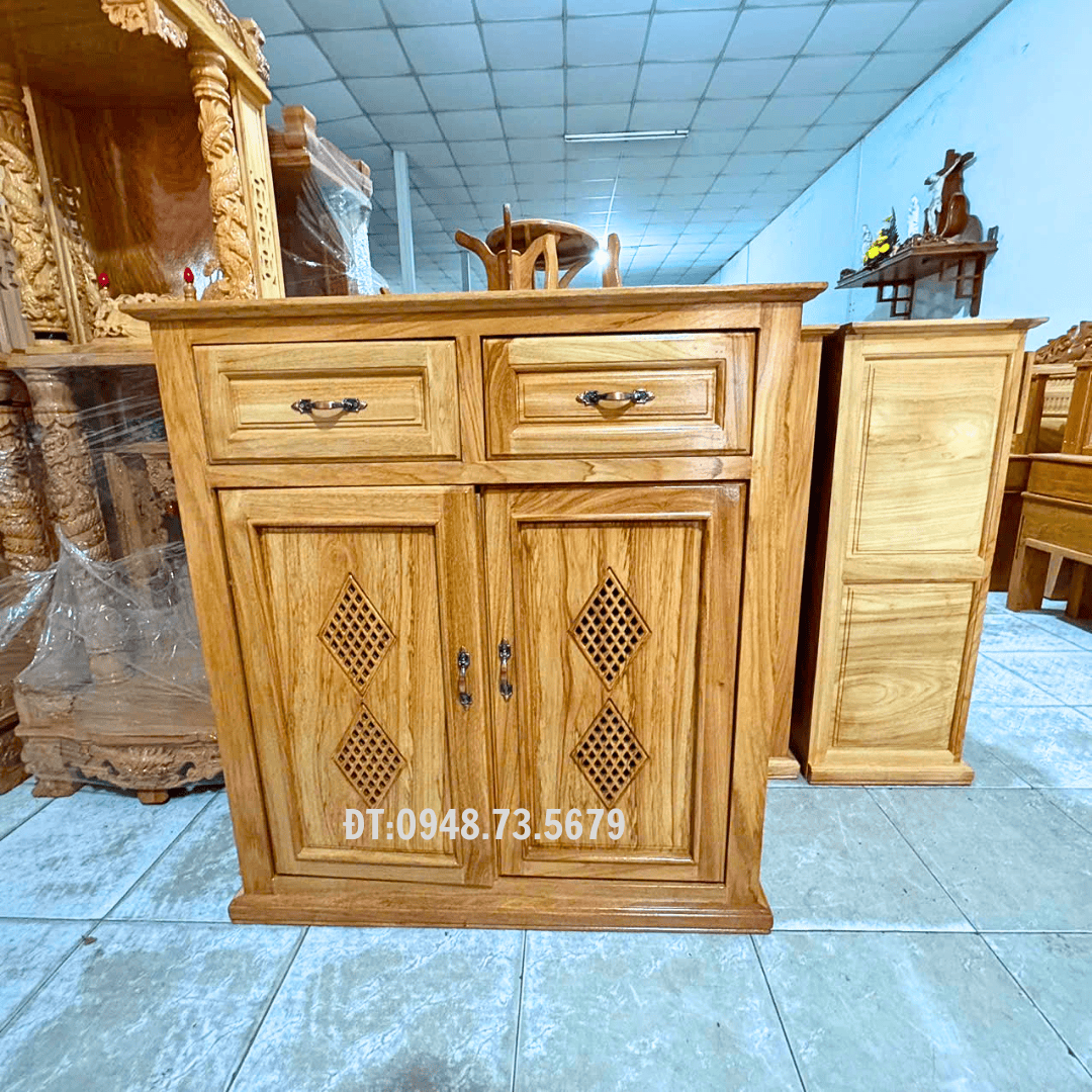 TỦ ĐỰNG GIÀY DÉP 1M X 1M1 GỖ GÕ ĐỎ - TDG1