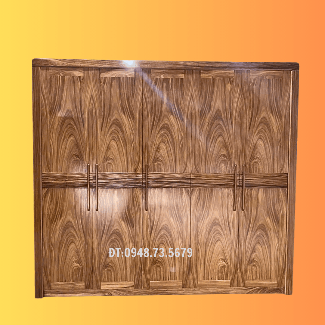 TỦ QUẦN ÁO GỖ VERNIA HƯƠNG XÁM 2M X 2M15 - TAH10