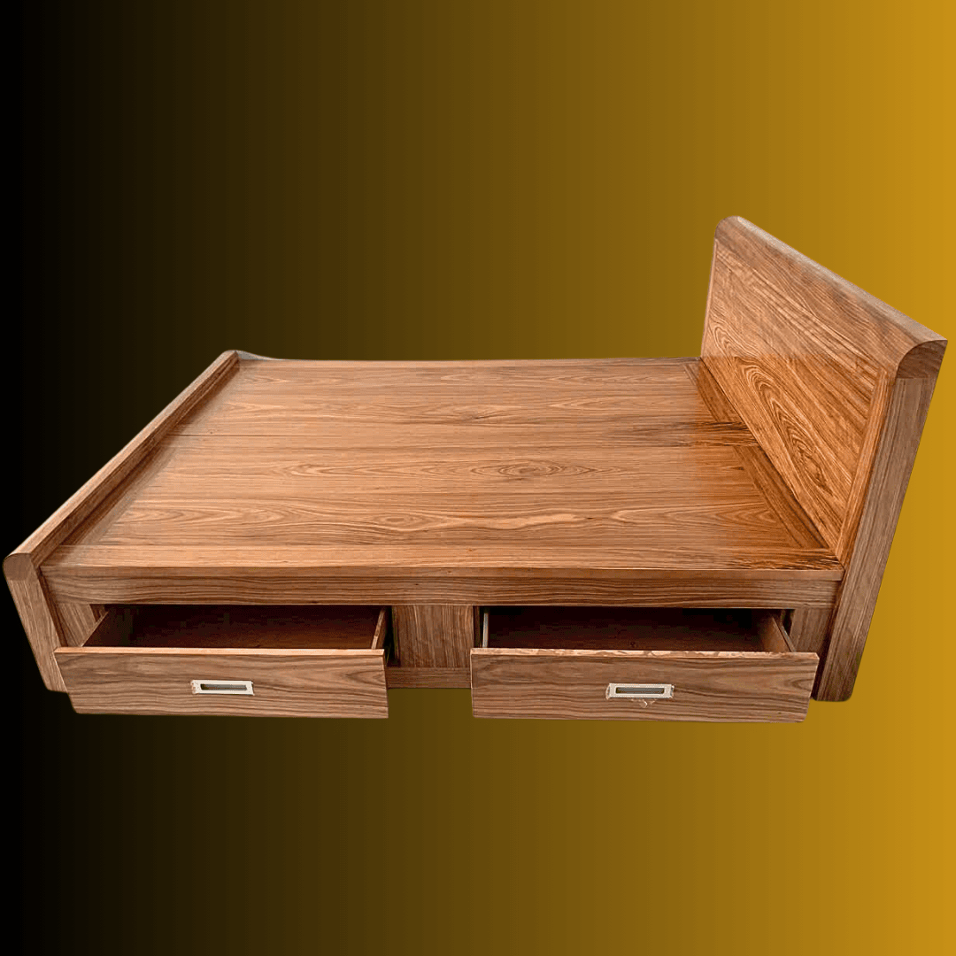 GIƯỜNG NGỦ 1M6 X 2M CÓ Ô KÉO GỖ HƯƠNG XÁM - GNH9