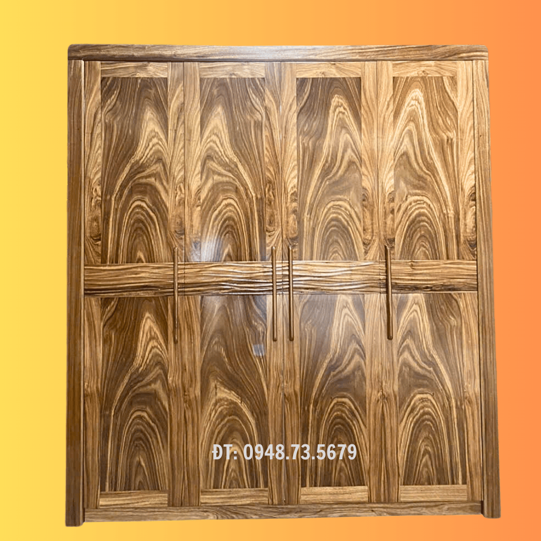 TỦ QUẦN ÁO GỖ VERNIA HƯƠNG XÁM 1M8 X2M15 - TA2