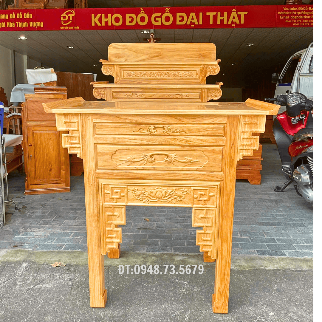 BÀN CÚNG 1M27 GỖ GÕ ĐỎ - BCG2