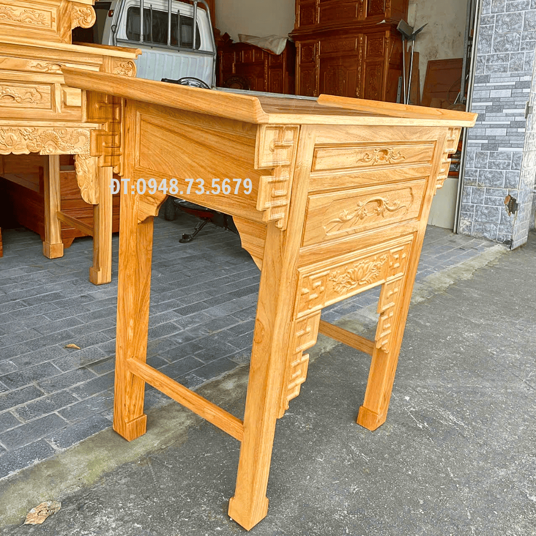 BÀN CÚNG 1M07 GỖ GÕ ĐỎ - BCG1