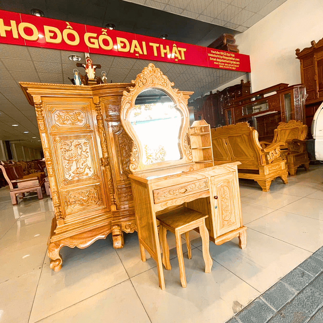 BÀN PHẤN 0.8M GỖ GÕ ĐỎ - BPG2