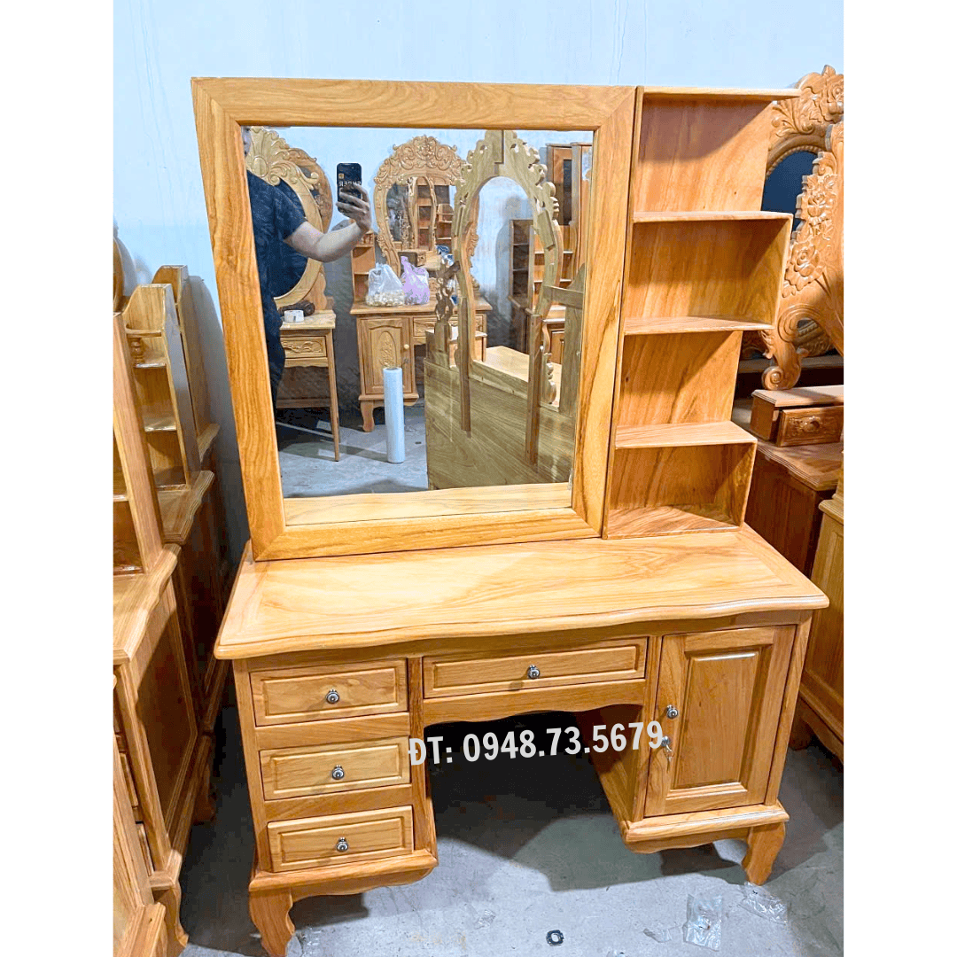 BÀN TRANG ĐIỂM 1M1 GỖ GÕ ĐỎ - BPG5