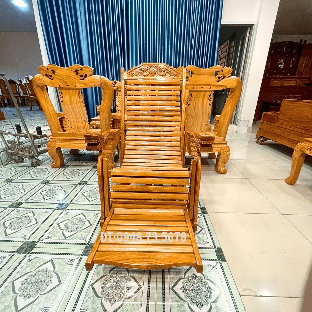 GHẾ DÂYTHƯ GIÃN GÕ TAY RỒNG - GDG2