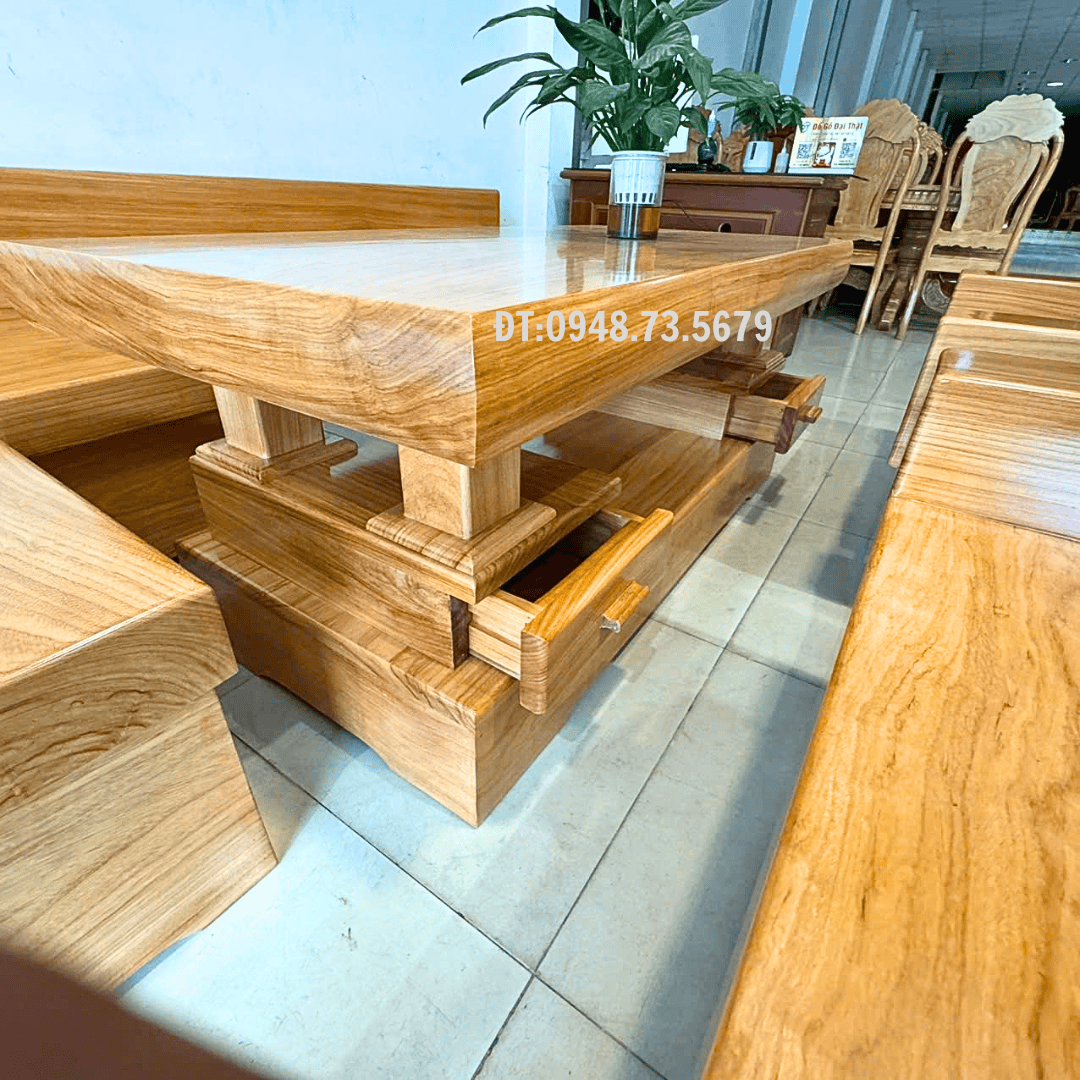 BỘ GHẾ SOFA PHÒNG KHÁCH MẪU ĐỐI GỖ GÕ ĐỎ DÀY 10CM - SFG8 11 sf5